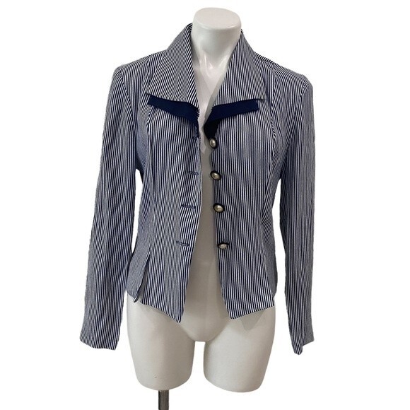 Breakin' Loose VINTAGE matching jacket pant suit NAVY Striped sz 11/12 SMALL - Picture 14 of 15